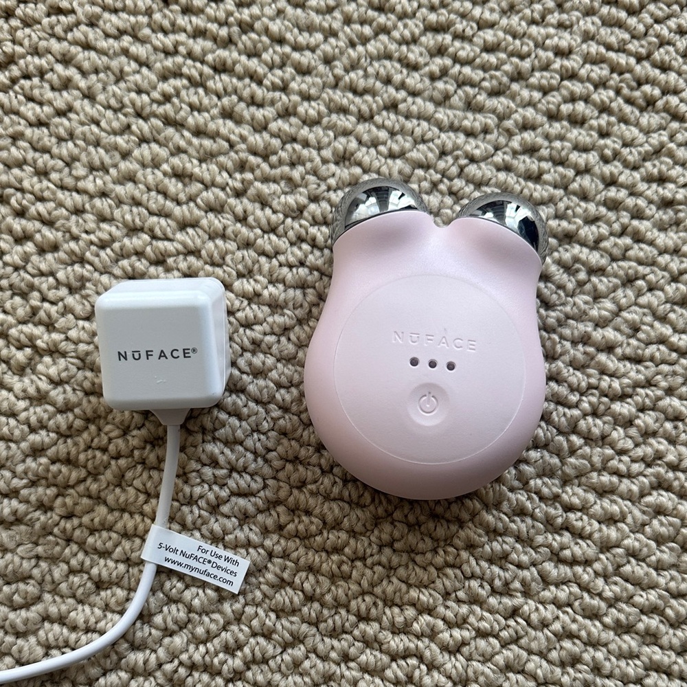 NuFace Mini+ Pink Facial Toning Device with Charger